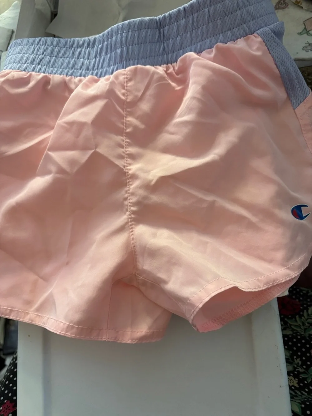 Girl’s Pink Shorts with Light Blue Detailing 2T